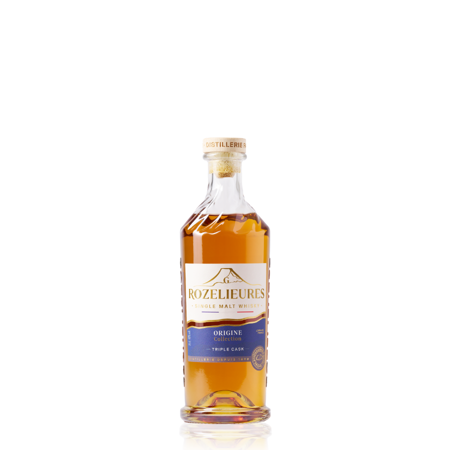 Vue bouteille de whisky français Rozelieures 70 cl 40 degrés Origines Collection | MAISON COCKTAIL