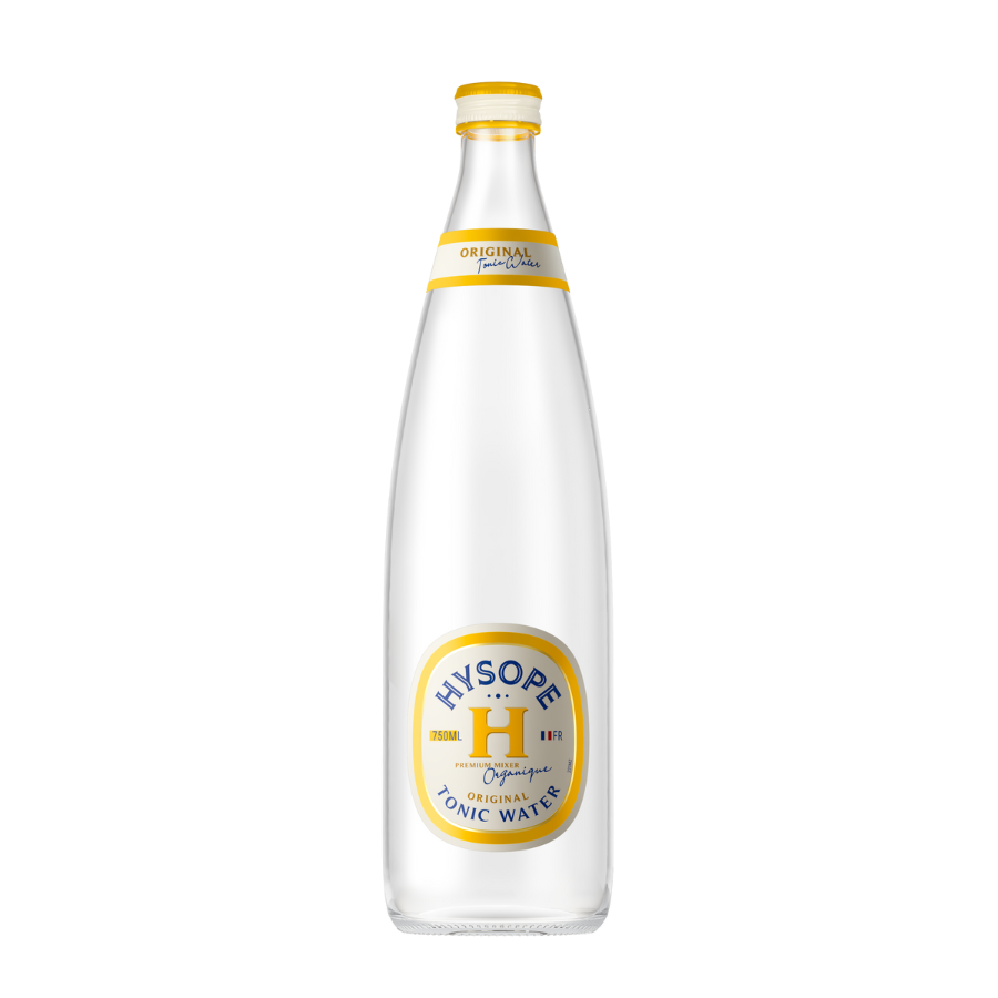 Bouteille de Tonic Water Original Hysope 75 cl posée à sec, parfaite pour sublimer vos cocktails comme des gin tonics | MAISON COCKTAIL