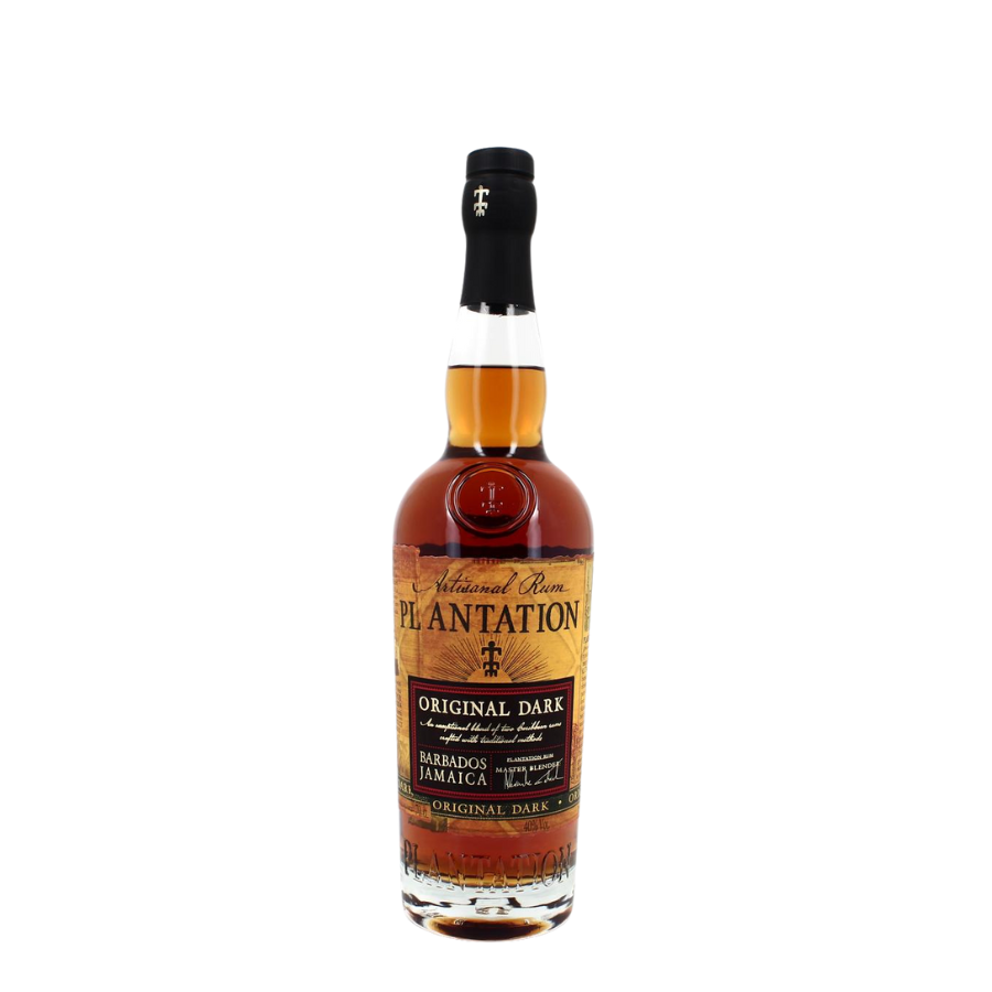 Vue bouteille de face rhum Plantation Original Dark 40 degrés 70 cl | MAISON COCKTAIL