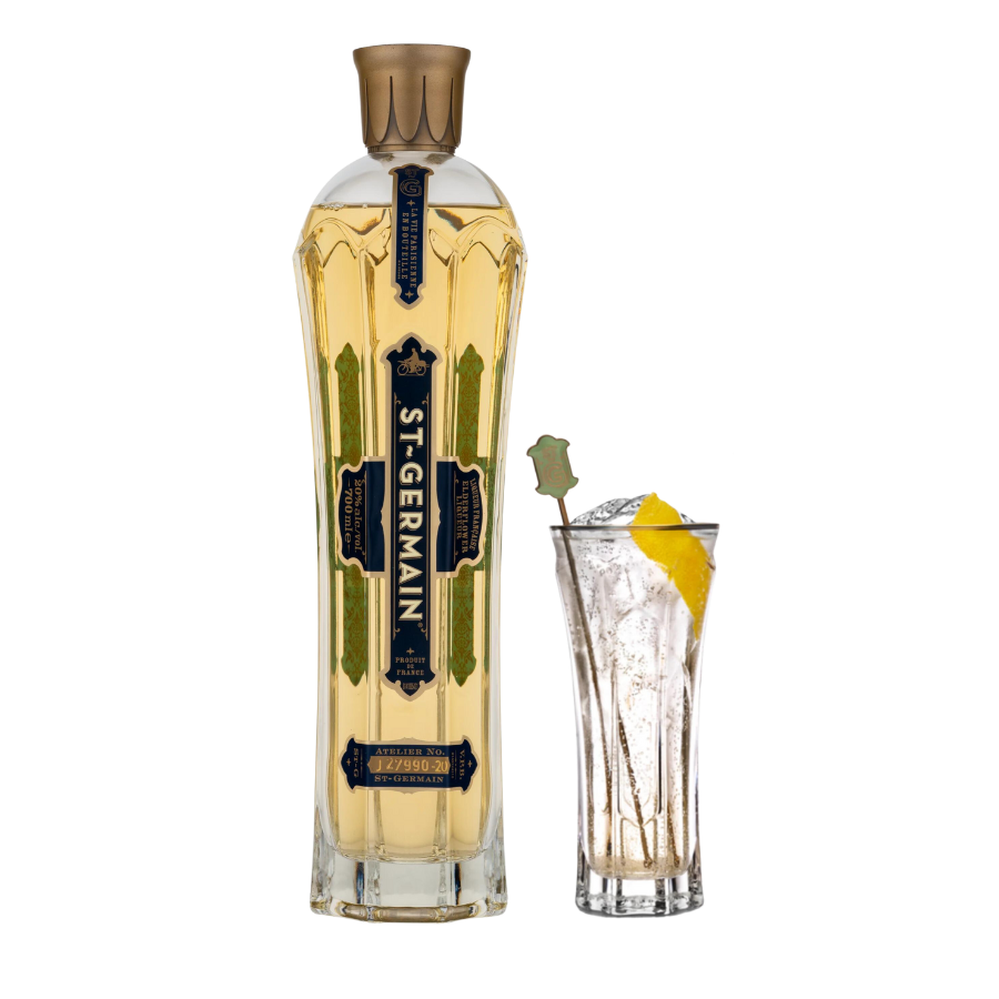 Illustration cocktail final par le kit cocktail SAINT GERMAIN SPRITZ par MAISON COCKTAIL